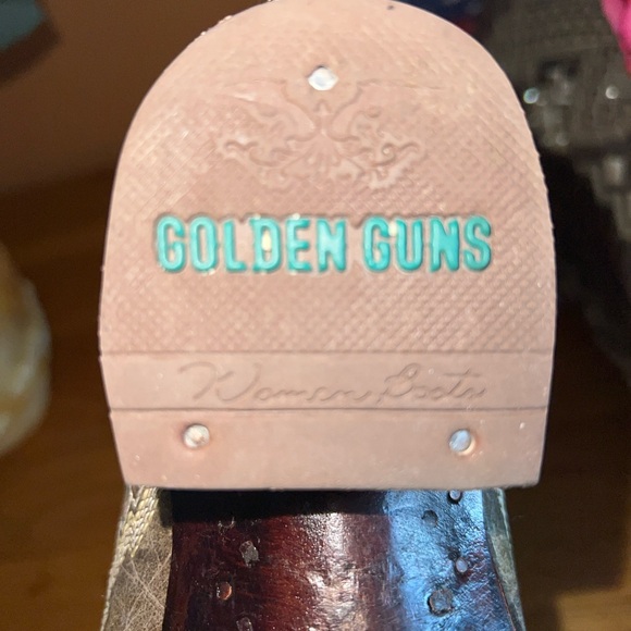 Golden Guns Distressed Brown Embroidered/Crystal   Western Boots  US6 MEX23 - Picture 5 of 12